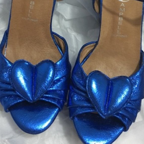 Jeffrey Campbell Shoes - Jeffrey Campbell Metallic Blue Platform Sandals